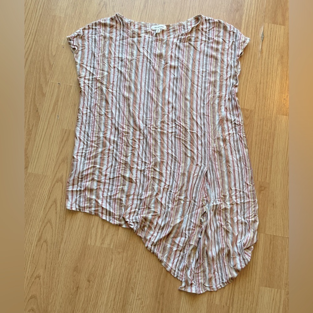 Max Studio Striped Sleeveless Tee